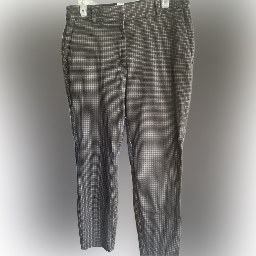 H&M Black, White, and Cream Straight-Leg Dress Pants